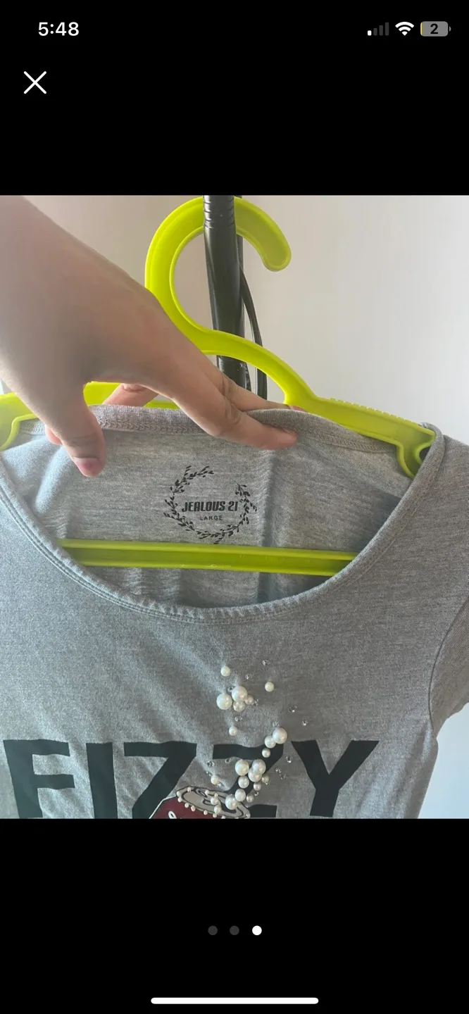 Jealous 21 Fizzy Moment Grey Crop Top image indicator(3)