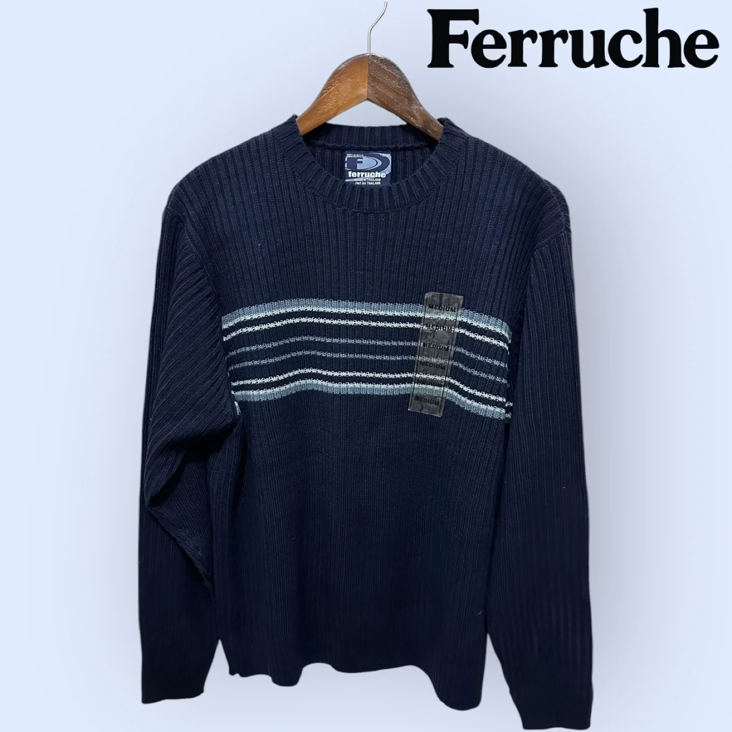 New with tag | $40 Men's Ferrüche Medium Ribbed Knit Sweater image indicator(2)
