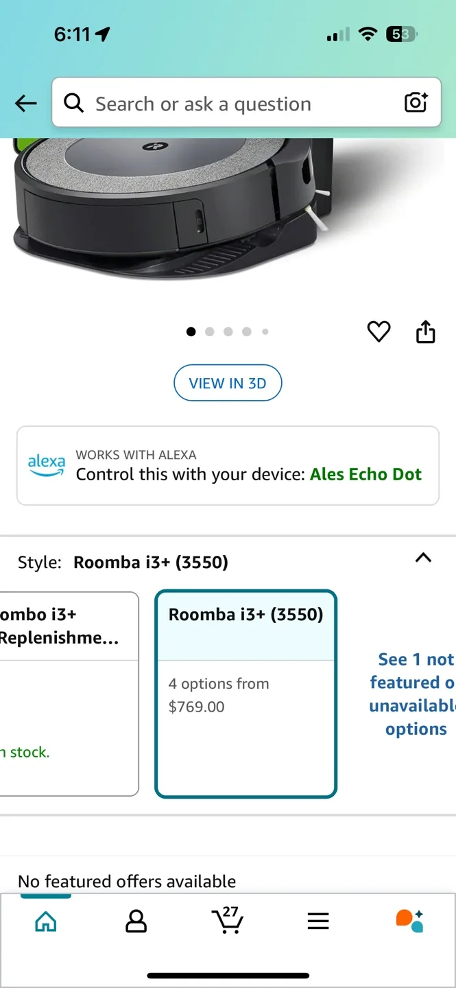 Roomba i3+ Robot Vacuum with Clean Base image indicator(6)
