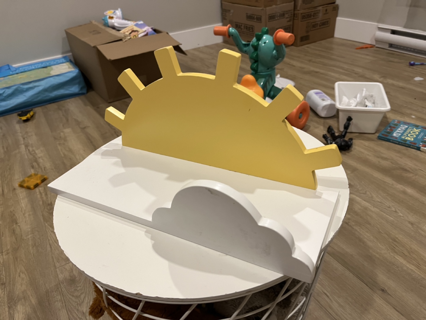 Adorable Sun and Cloud Wooden Shelf - photo 2