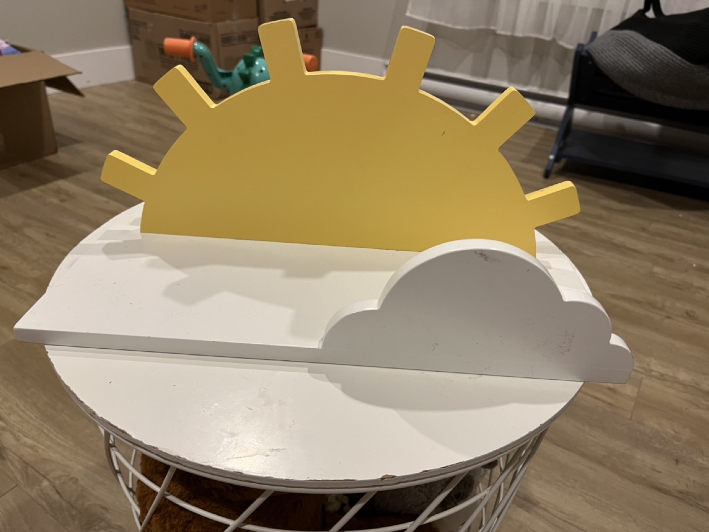 Adorable Sun and Cloud Wooden Shelf - photo 3