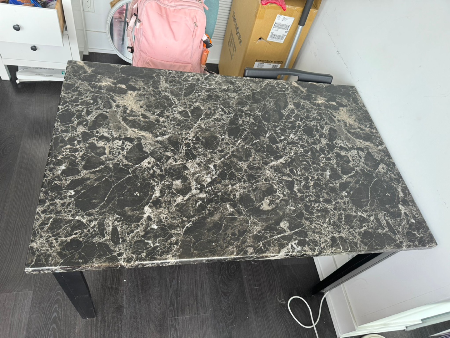 Black Marble-look Table - photo 2