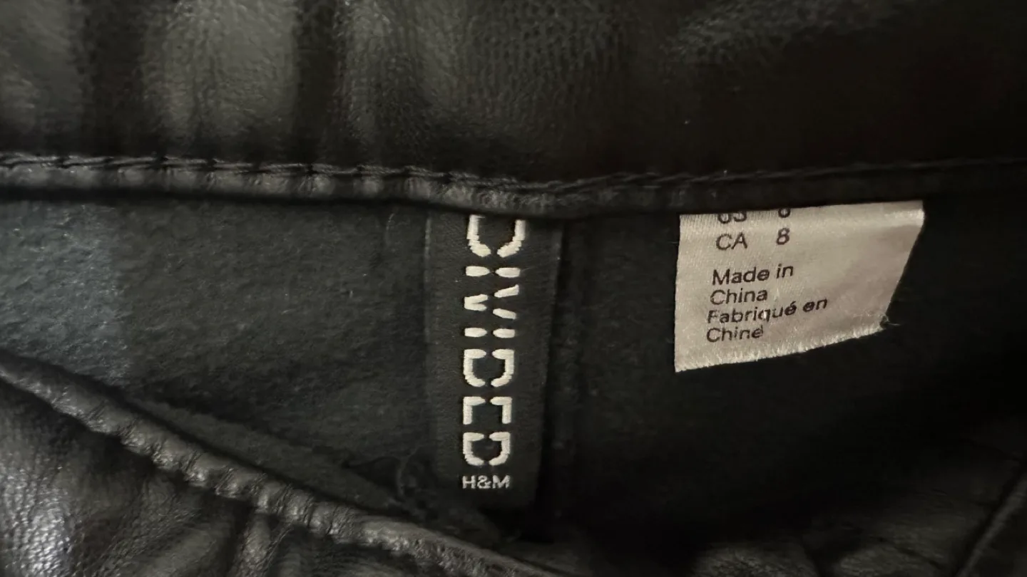 Like New | H&M Divided Black Faux Leather Pants (Sz 8) image indicator(6)