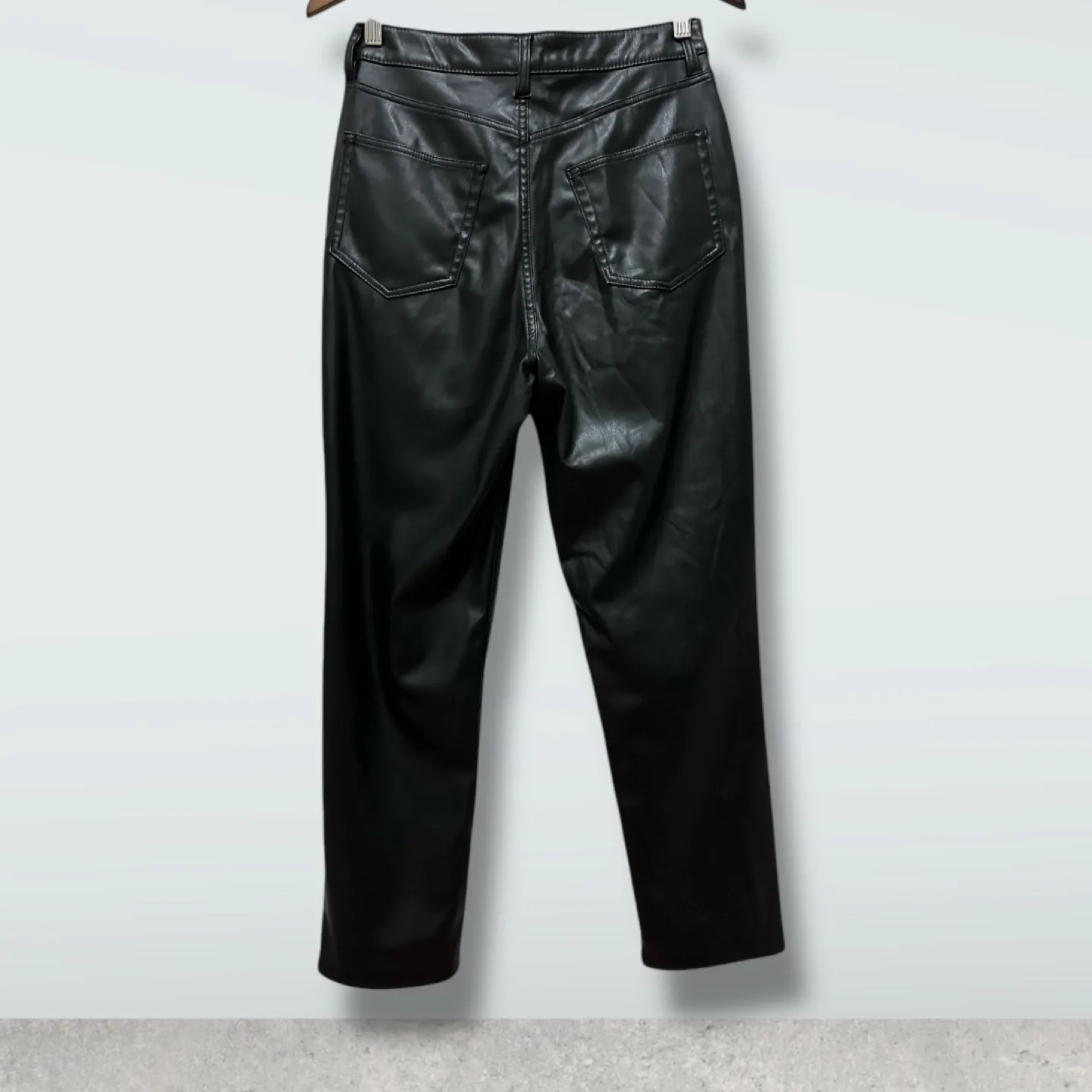 Like New | H&M Divided Black Faux Leather Pants (Sz 8) image indicator(3)