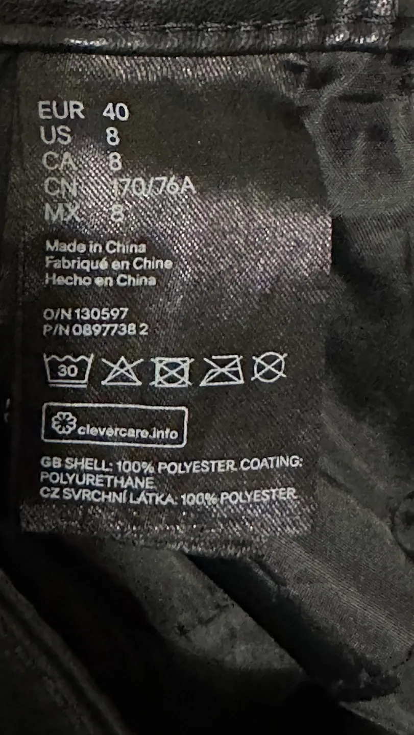 Like New | H&M Divided Black Faux Leather Pants (Sz 8) image indicator(7)