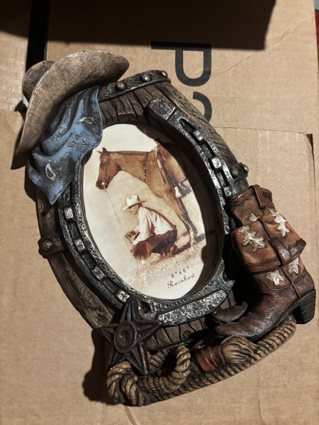 Cowboy Themed Photo Frame - 4x6 - photo 2