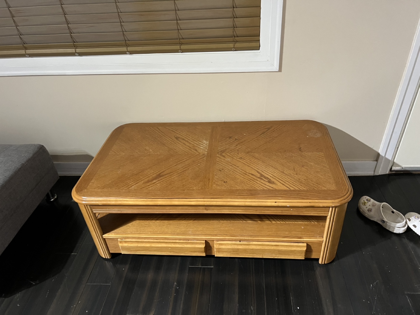 Oak Coffee Table with Storage
