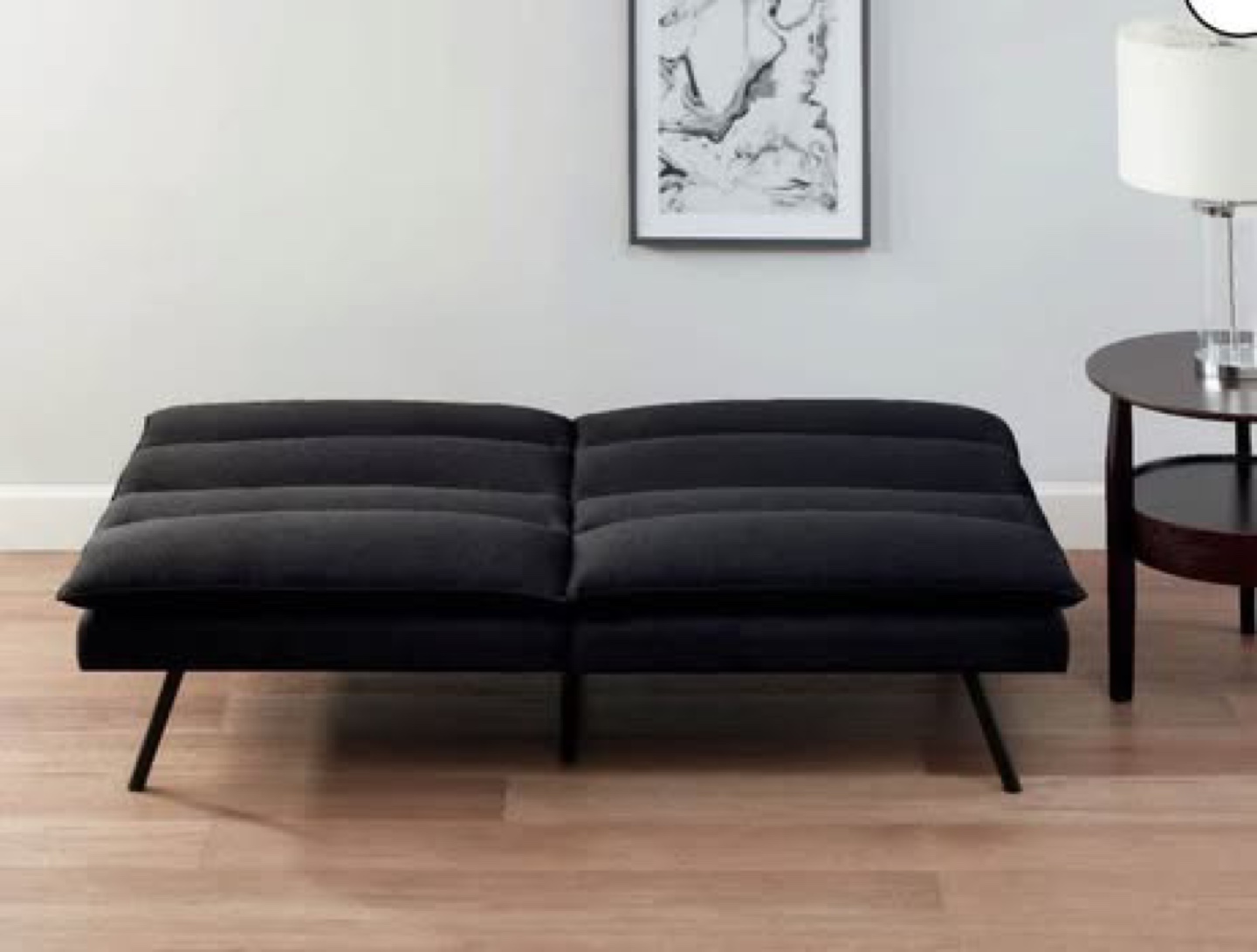 Mainstays Pillow Top Futon, Sturdy wood frame and metal legs. - photo 2