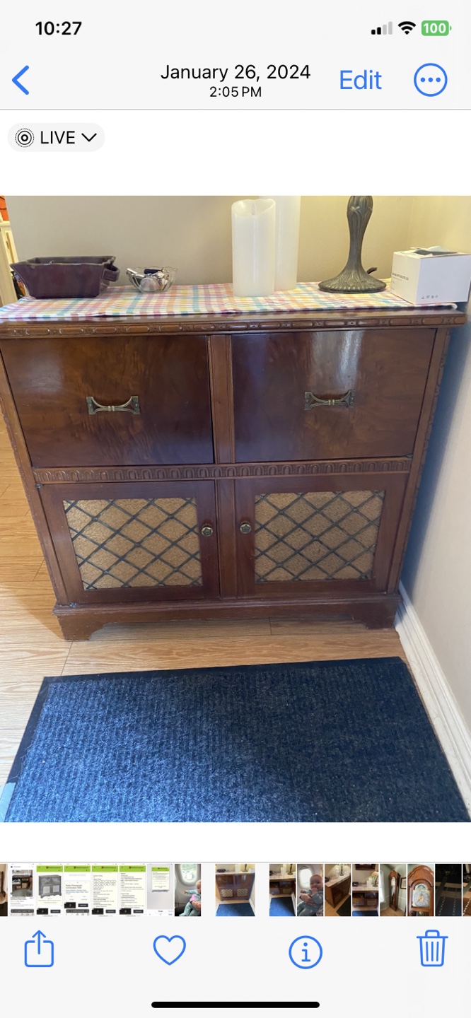 Vintage Wooden Radio Console