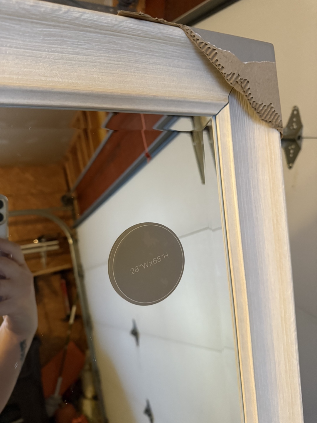 Kirklands Full Length Whitewashed Mirror -  28"W x 68"H - photo 3