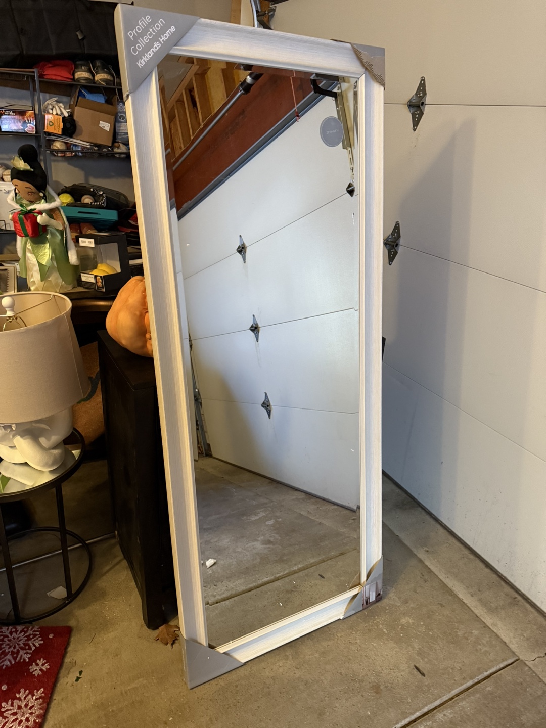 Kirklands Full Length Whitewashed Mirror -  28"W x 68"H - photo 2