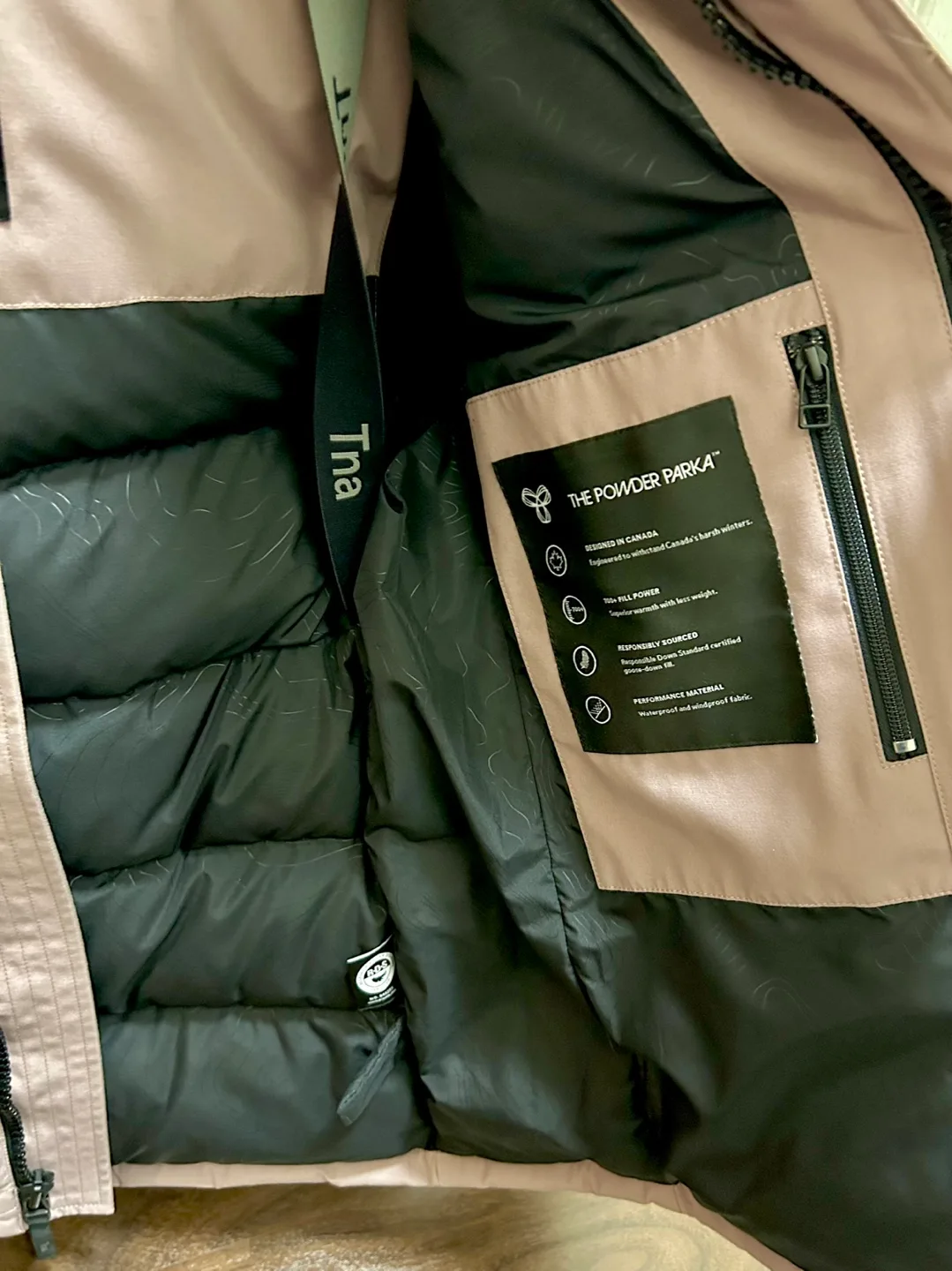 Aritzia TNA The Powder Parka Short - Shadow Mauve image indicator(3)