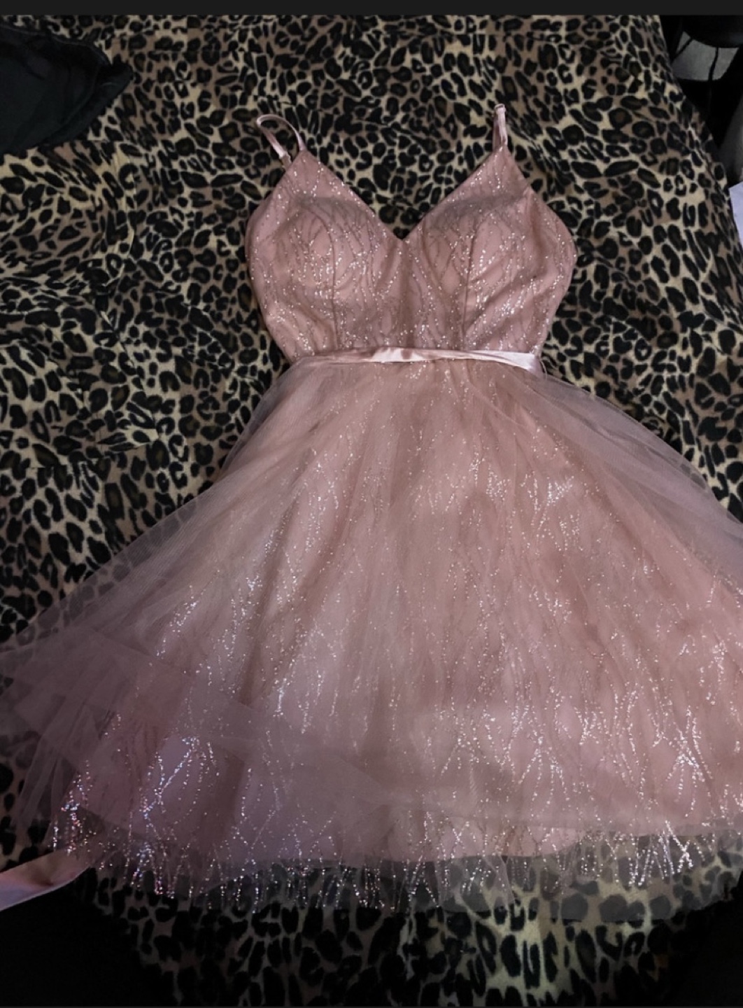 Sparkly Pink Prom Dress