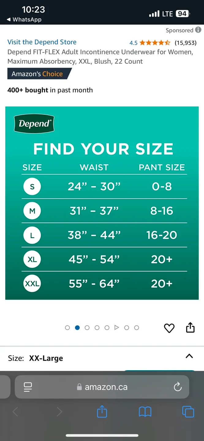 Depend FIT-FLEX Adult Underwear, XXL, Blush, 22 Count image indicator(2)