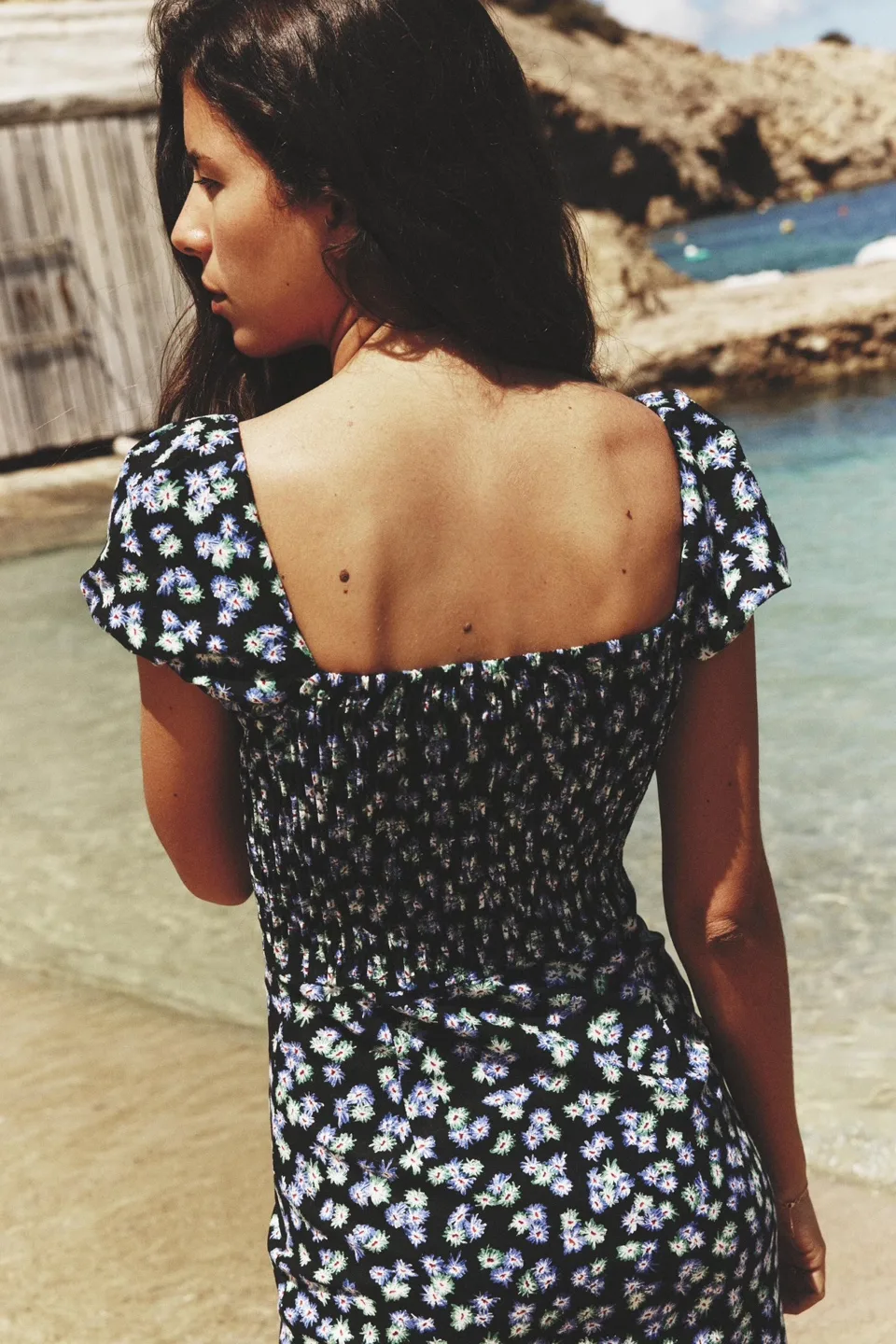 ZARA LINEN BLEND FLORAL PRINT DRESS image indicator(3)