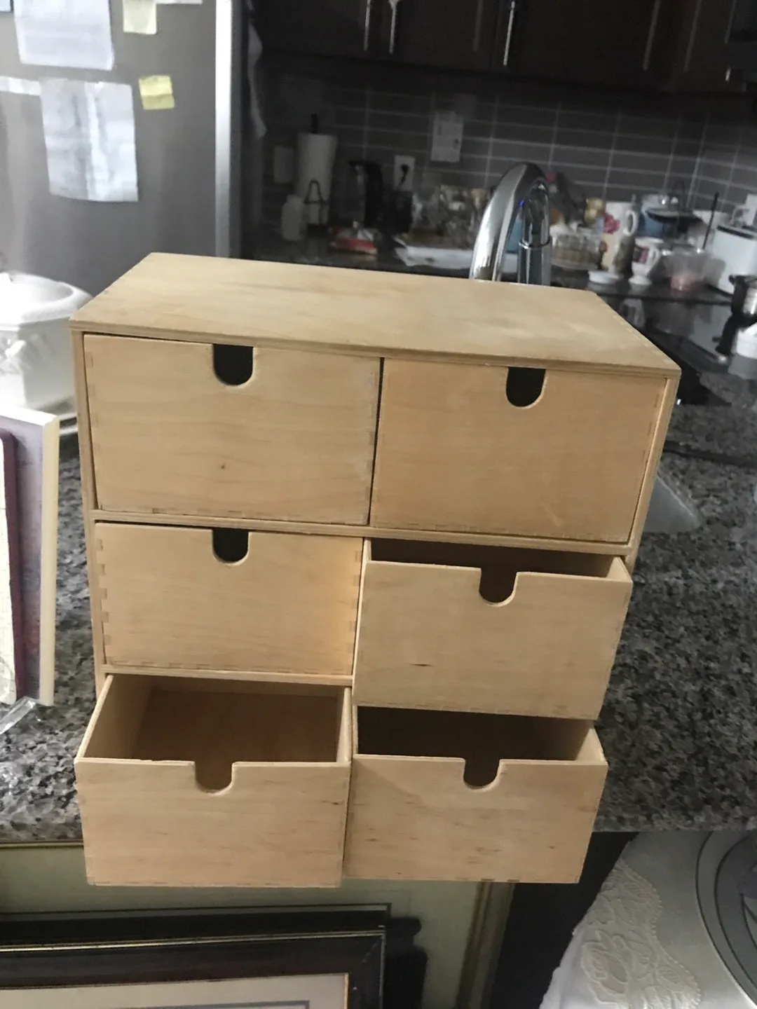 Wooden Wine Carrier & Six Drawer Organizer image indicator(2)