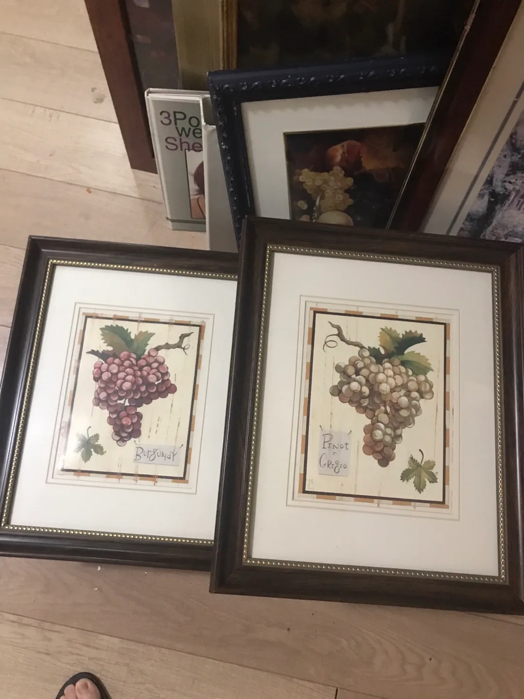 Set of Four Framed Prints - House, Flower Shop, Grapes image indicator(3)