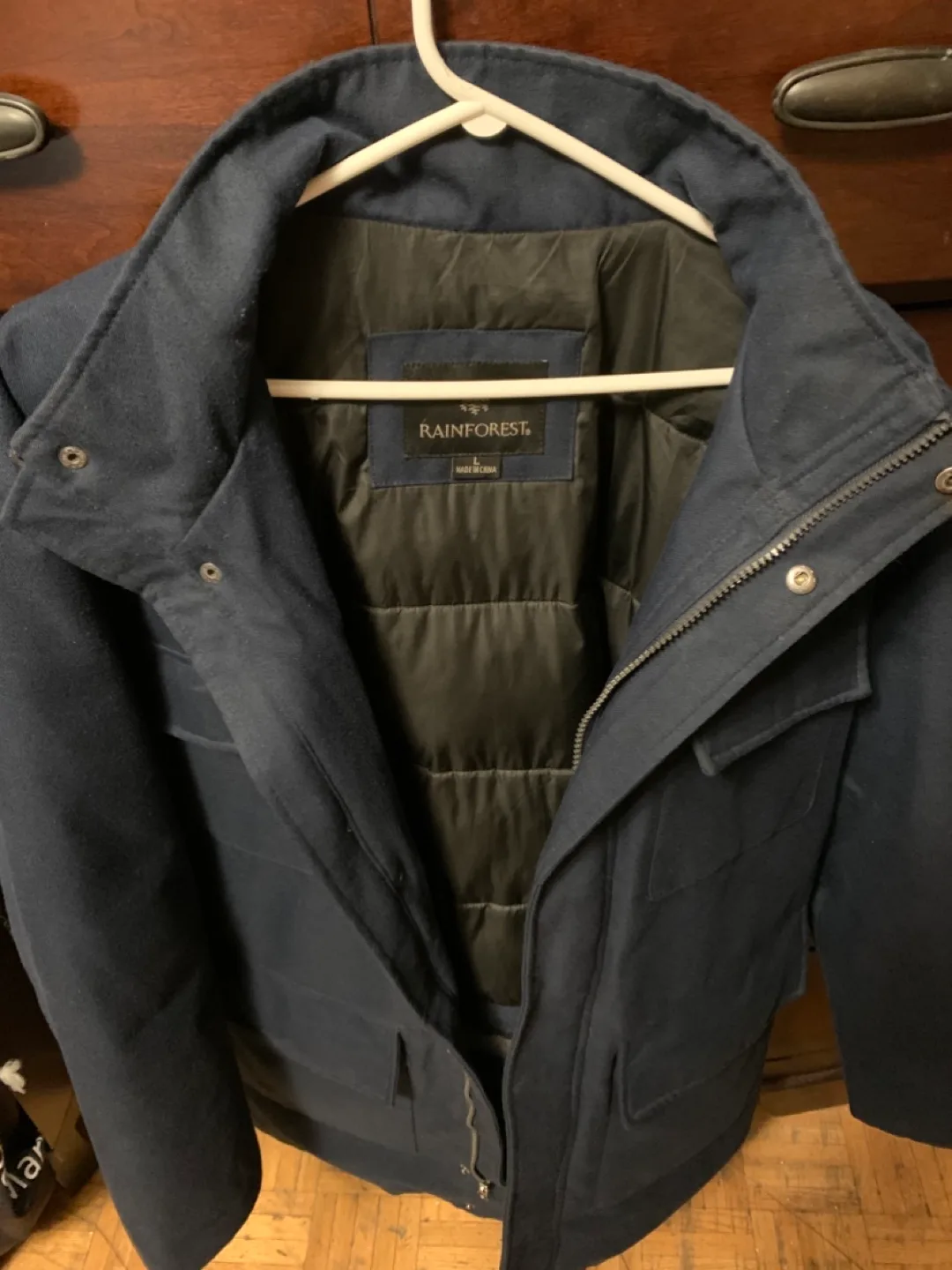 Men's Rainforest L Size Navy Blue Winter Jacket image indicator(3)