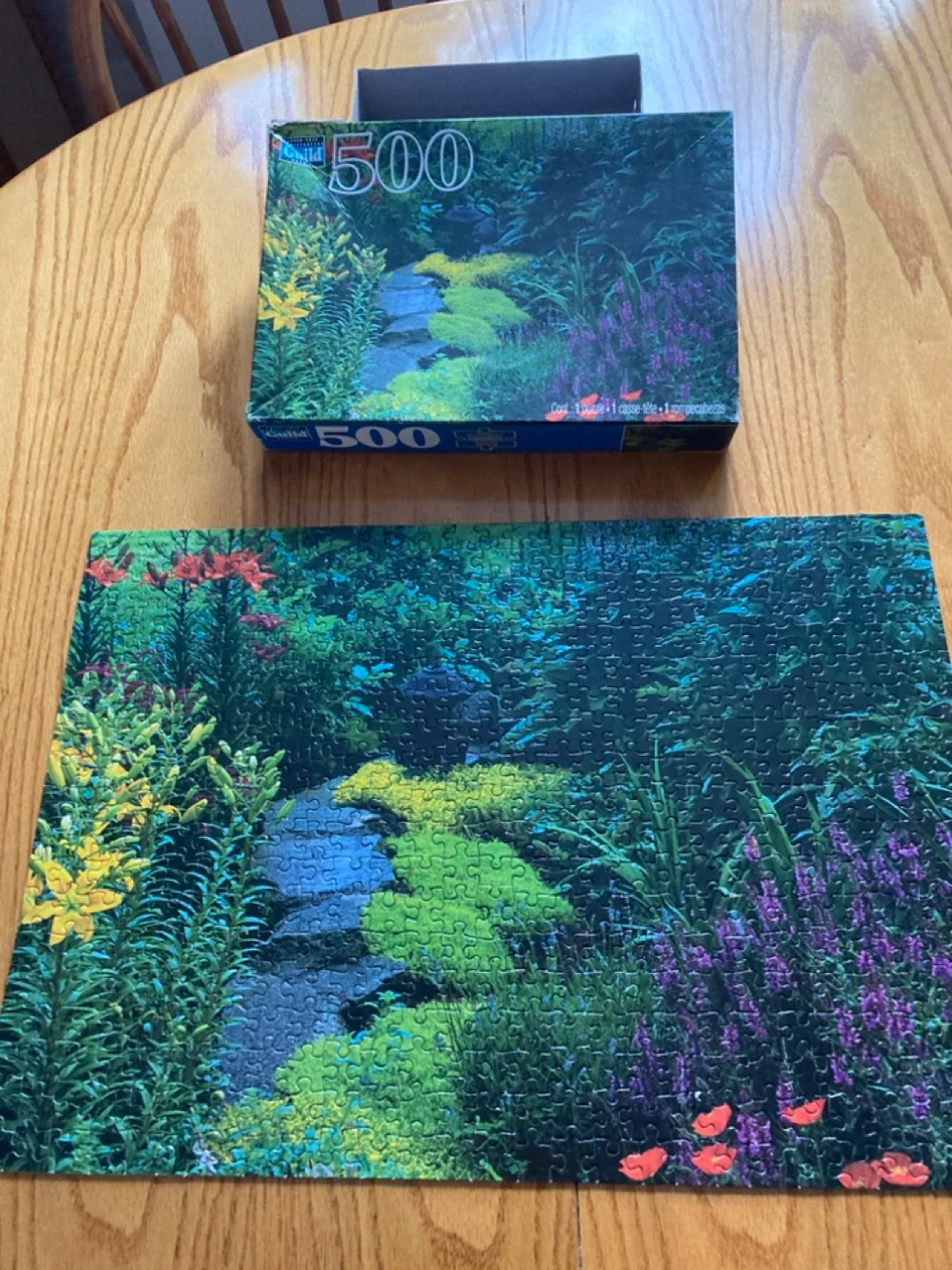 500-Piece Garden Path Jigsaw Puzzle - Complete image indicator(2)