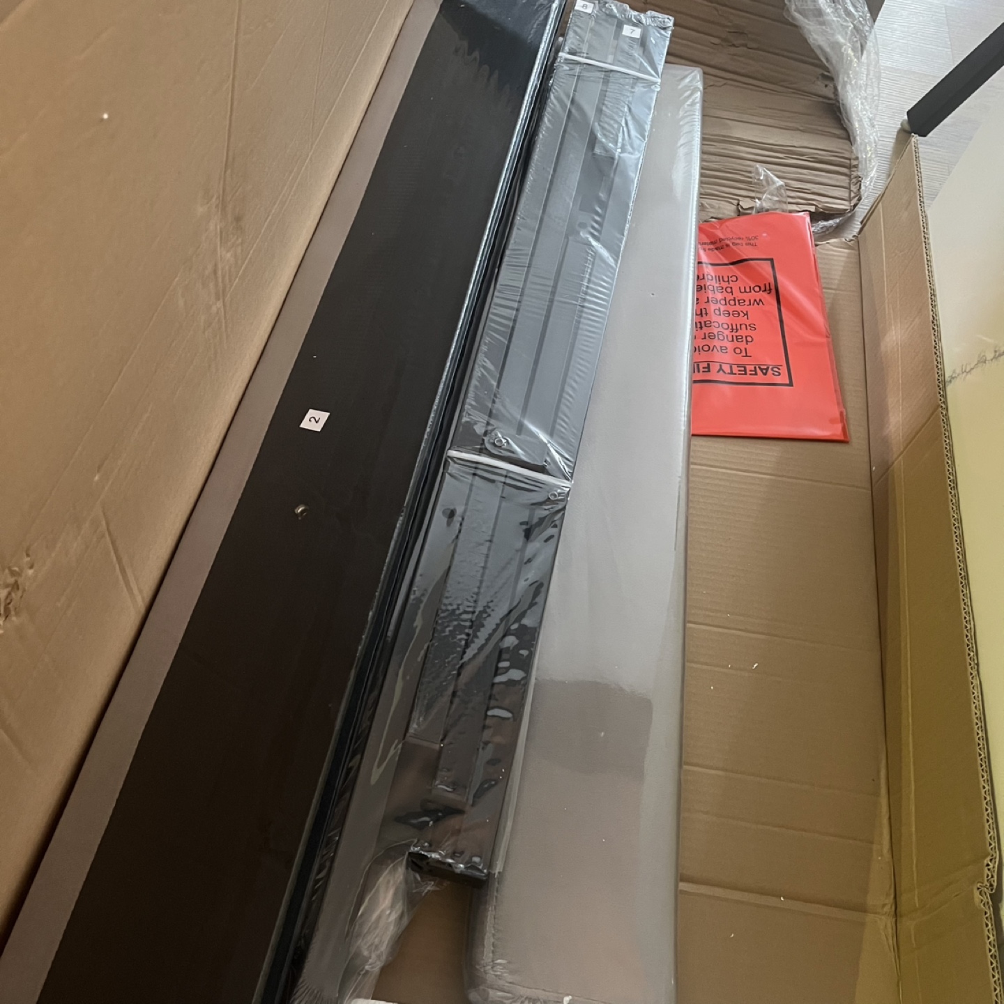 Brand New Queen Size Upholstered Bed Frame - Grey - photo 4