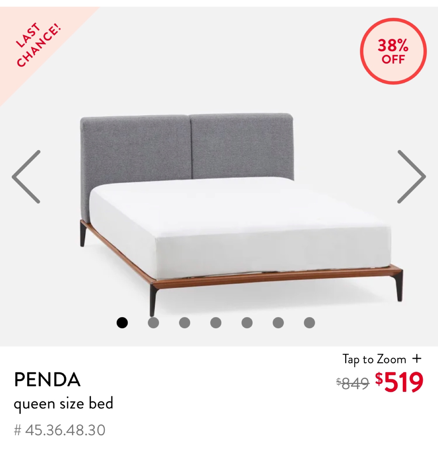 Penda Queen Size Bed Frame with headboard - photo 2