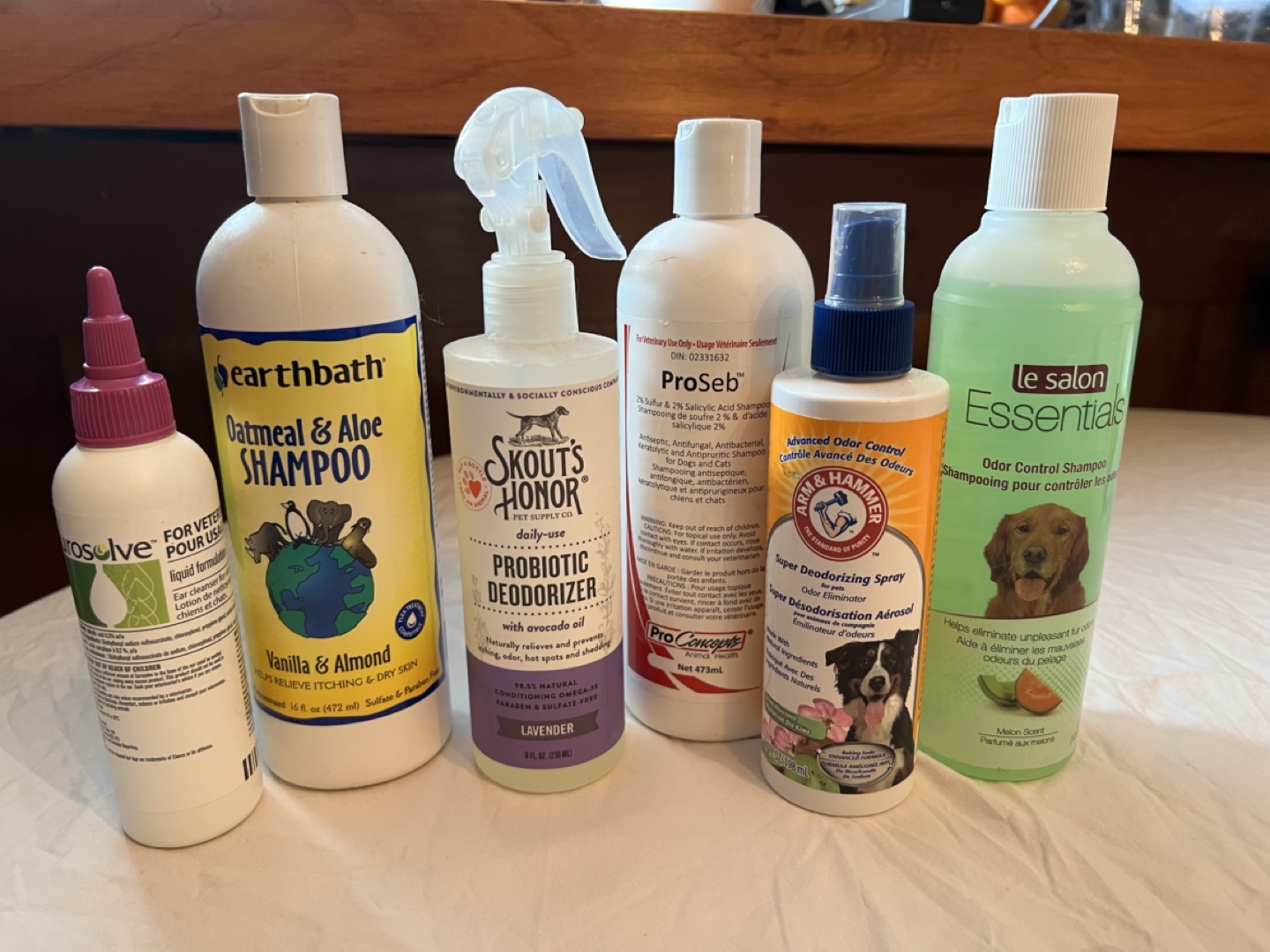 Pet shampoos and cleaners