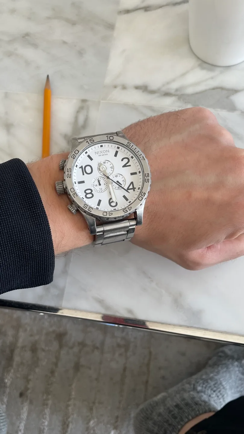 Nixon 51-30 Chrono Watch - Silver Stainless Steel image indicator(4)