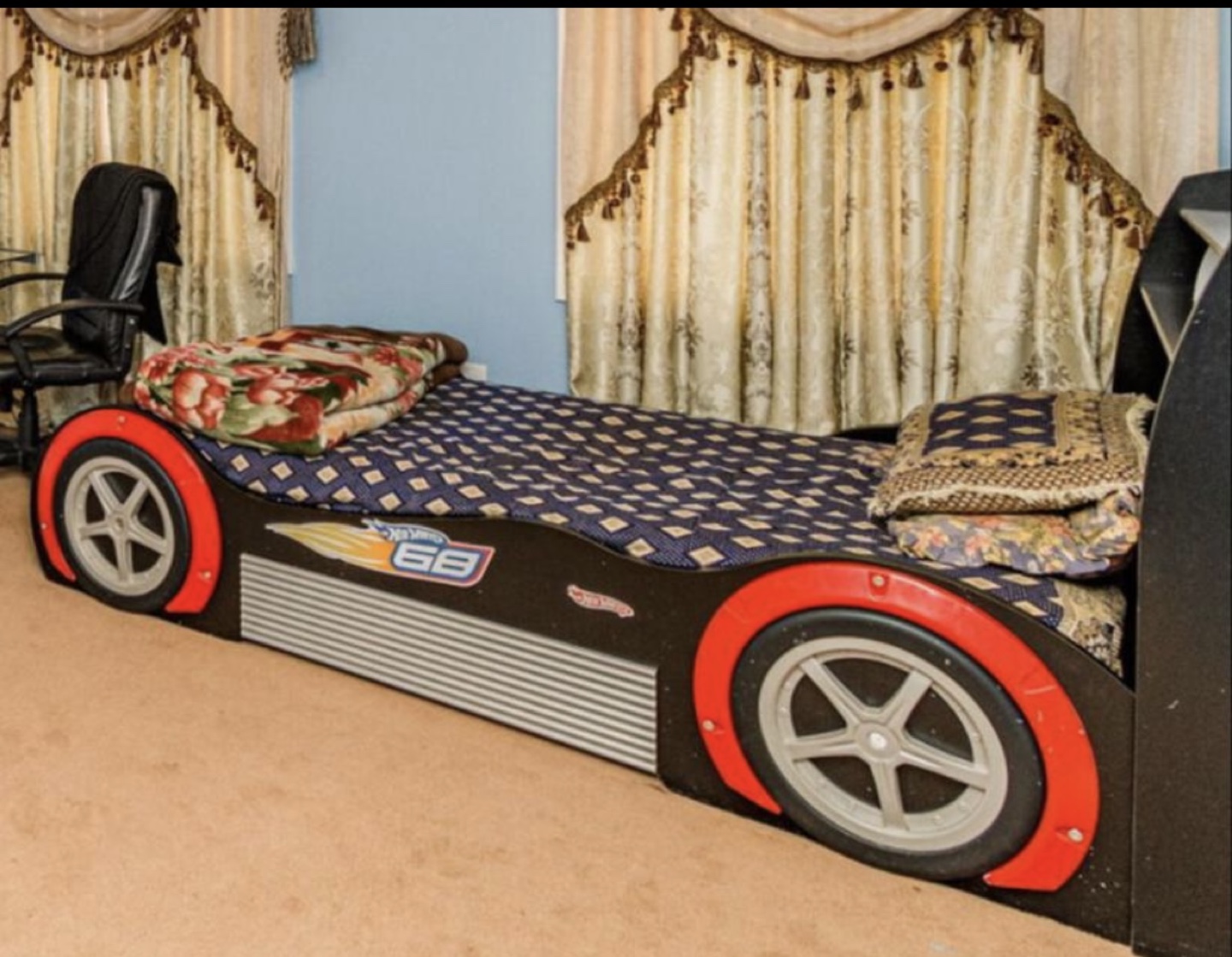 Hot Wheels Race Car Twin Bed Frame