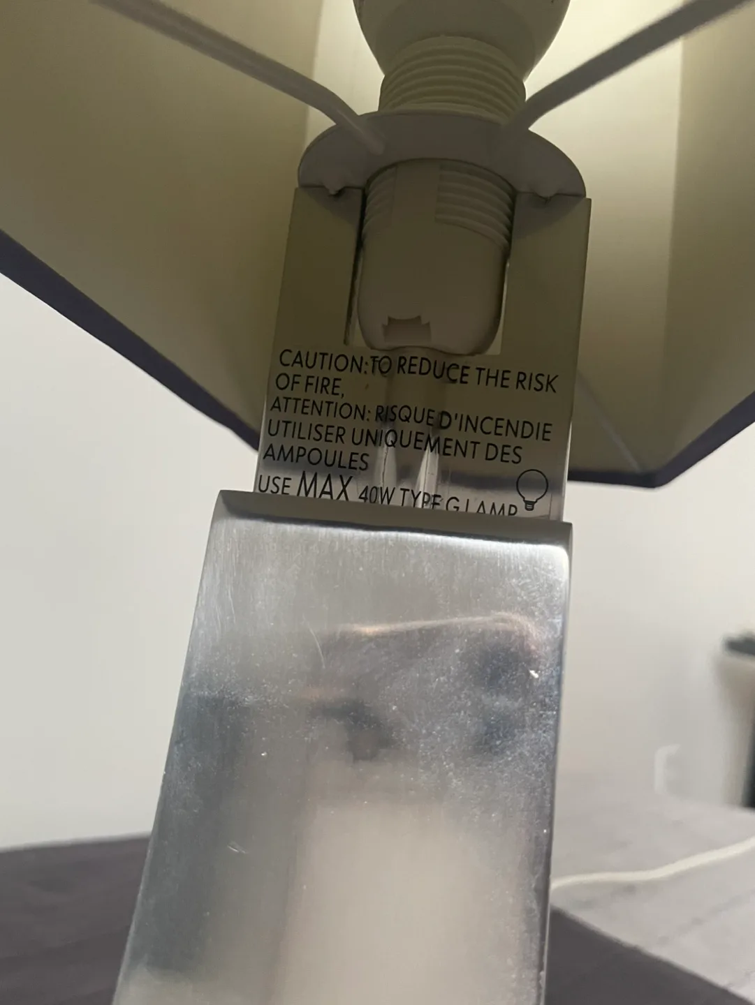 IKEA Modern Table Lamp with Purple Shade image indicator(3)