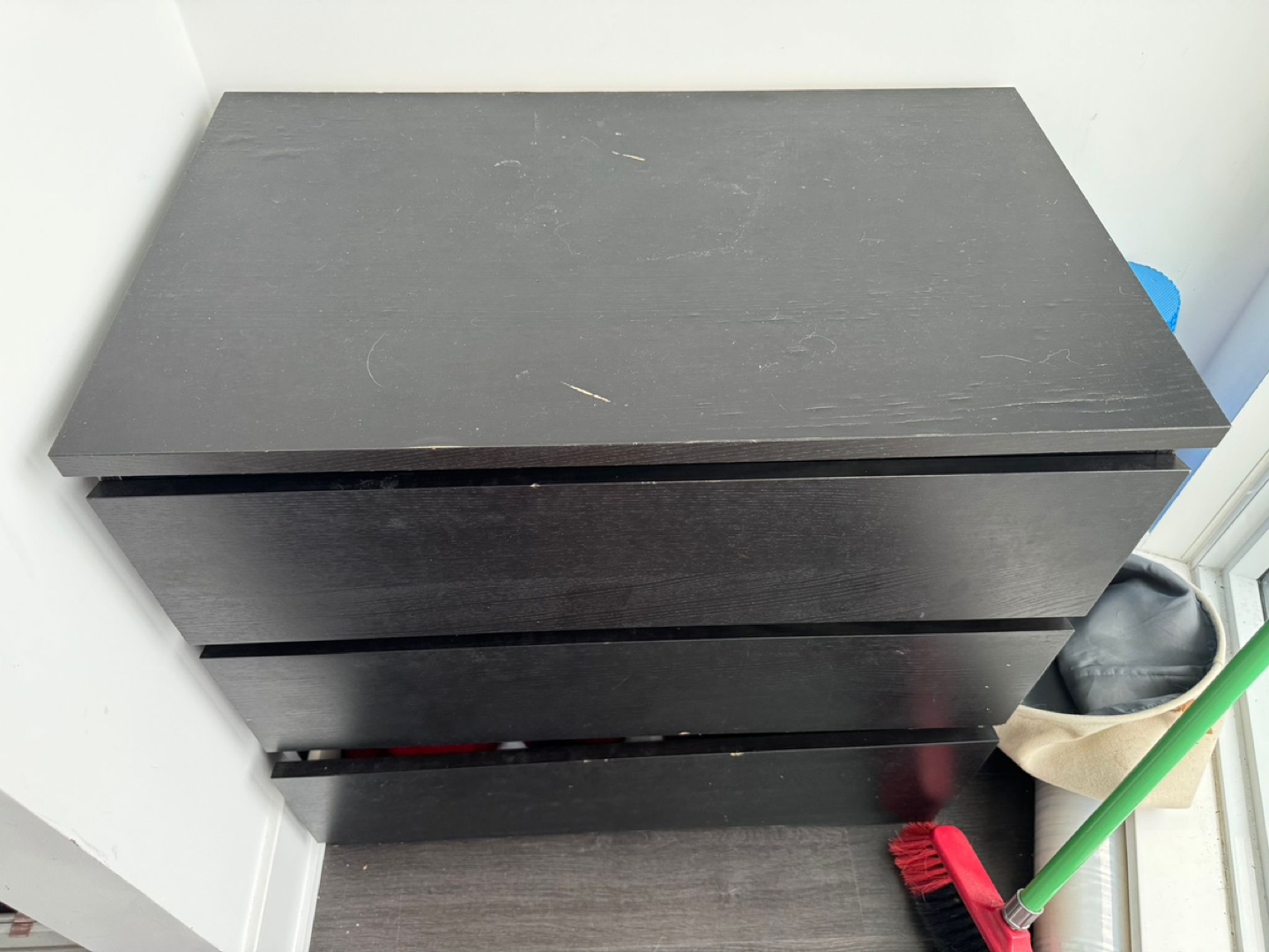 IKEA MALM 3-Drawer Chest - Black/Brown