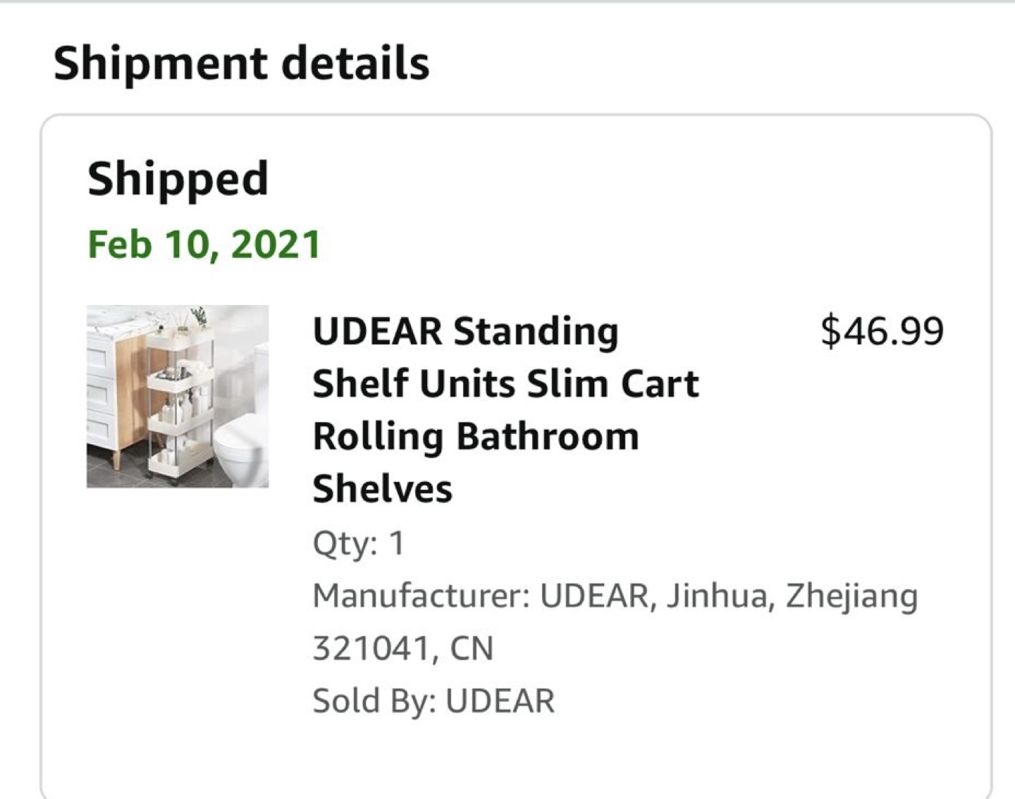 UDEAR 3-Tier Rolling Cart with Paw Print Design - photo 5