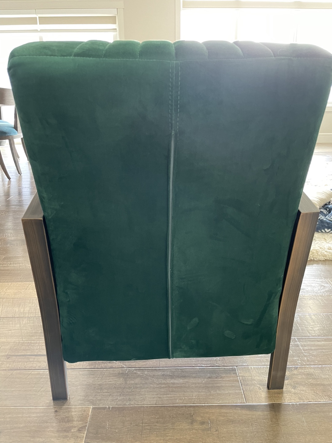 Bernard Velvet Accent Chair - Jade Green - photo 3