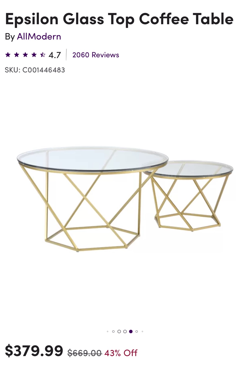Gold Nesting Tables - photo 4