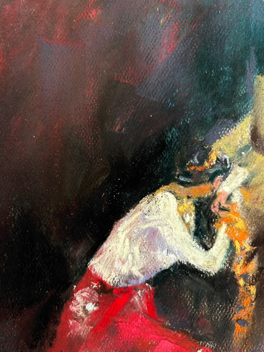 “Bride in Red” Original Pastel Painting image indicator(2)