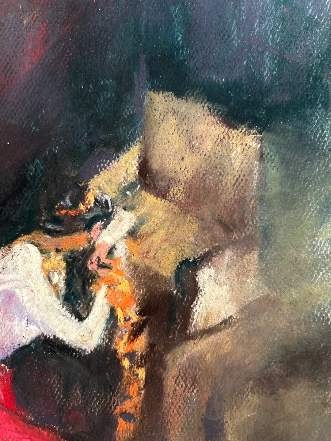 “Bride in Red” Original Pastel Painting image indicator(3)