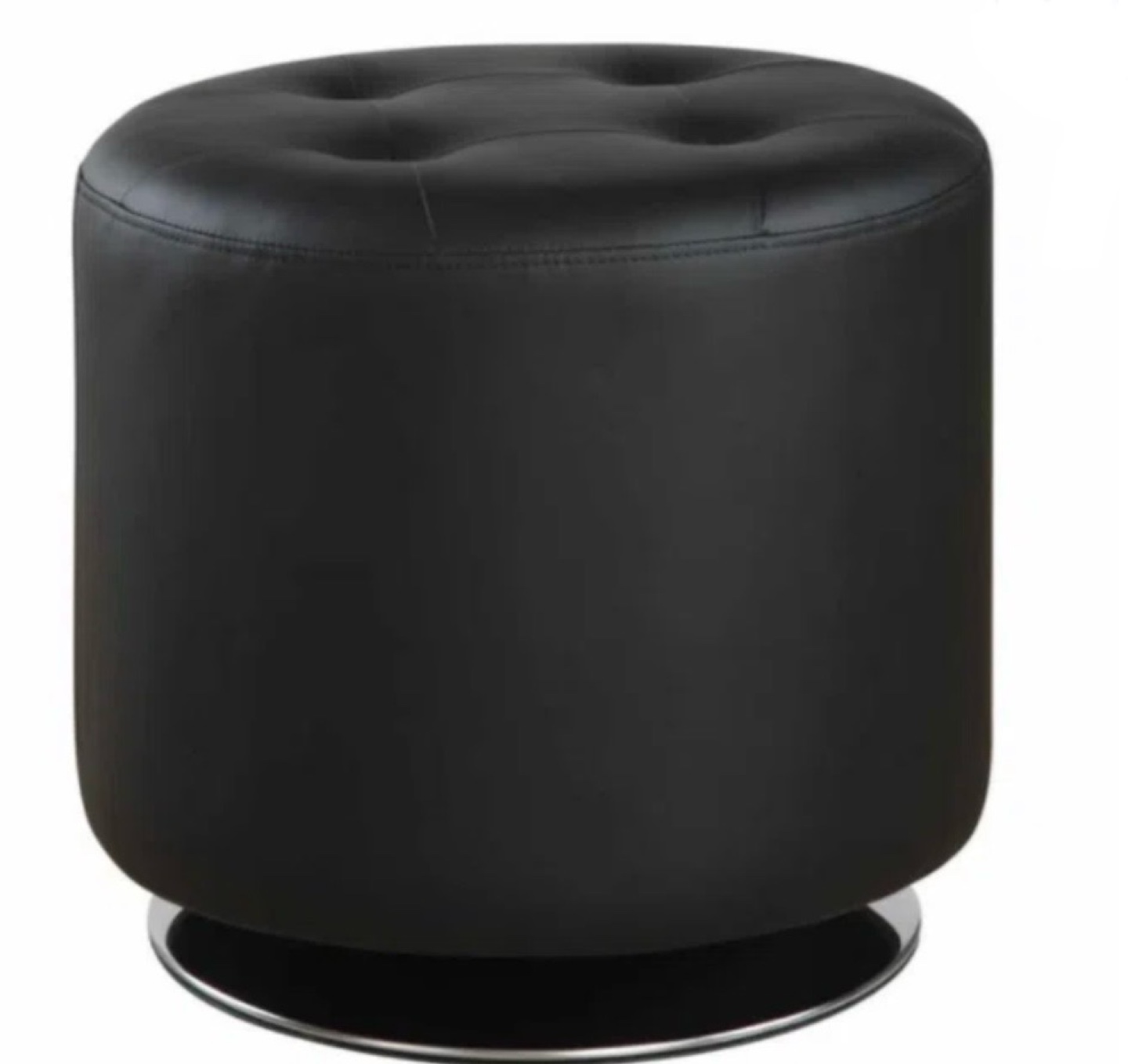 Black Swivel Ottoman