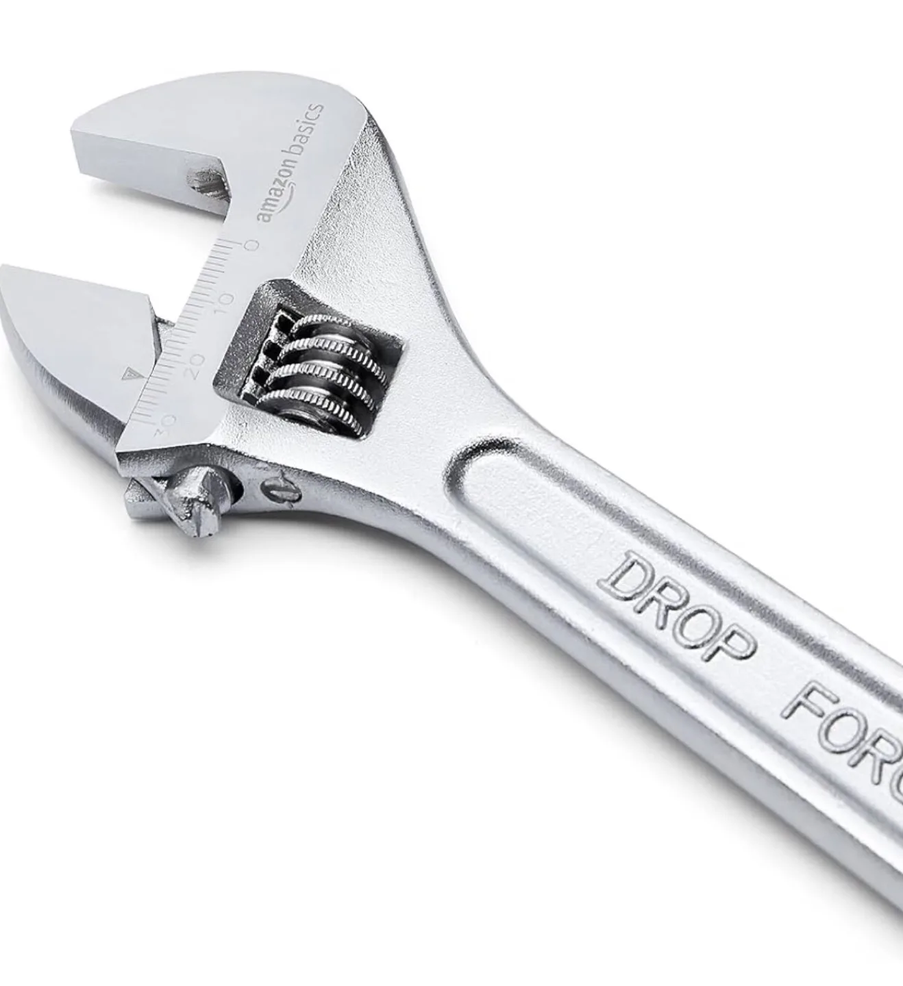 4-Piece Chrome-Plated Adjustable Wrench with Inch/Metric Scale image indicator(3)