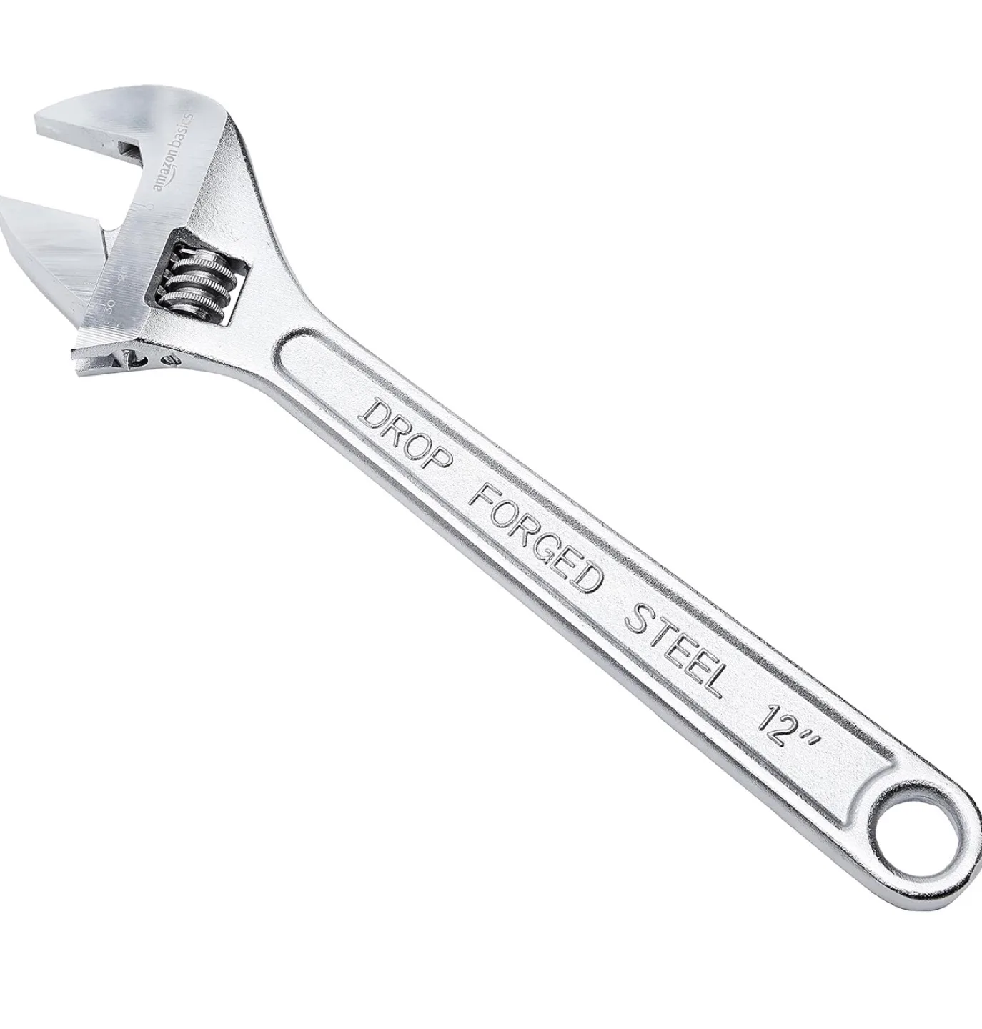 4-Piece Chrome-Plated Adjustable Wrench with Inch/Metric Scale image indicator(2)