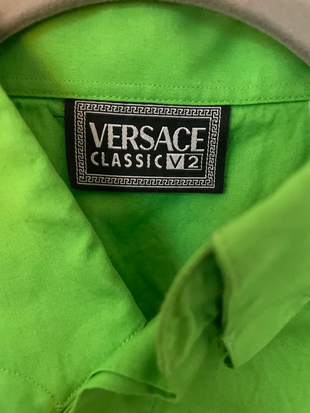 Versace Classic V2 Lime Green Button-Up Shirt image indicator(2)