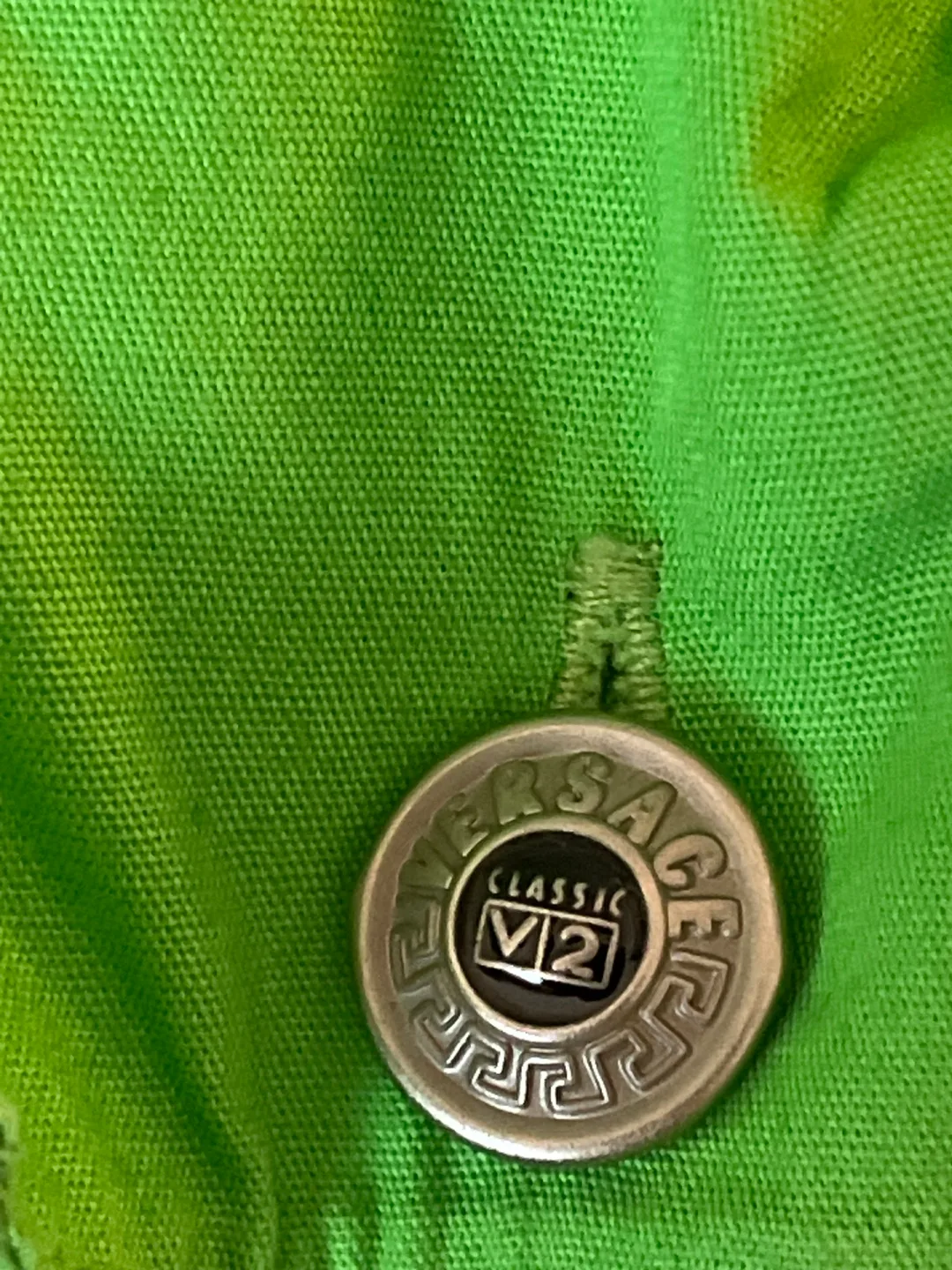 Versace Classic V2 Lime Green Button-Up Shirt image indicator(4)