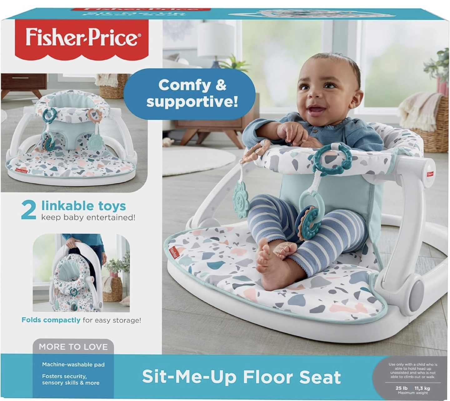 Fisher-Price Sit-Me-Up Floor Seat - Terrazzo Print
