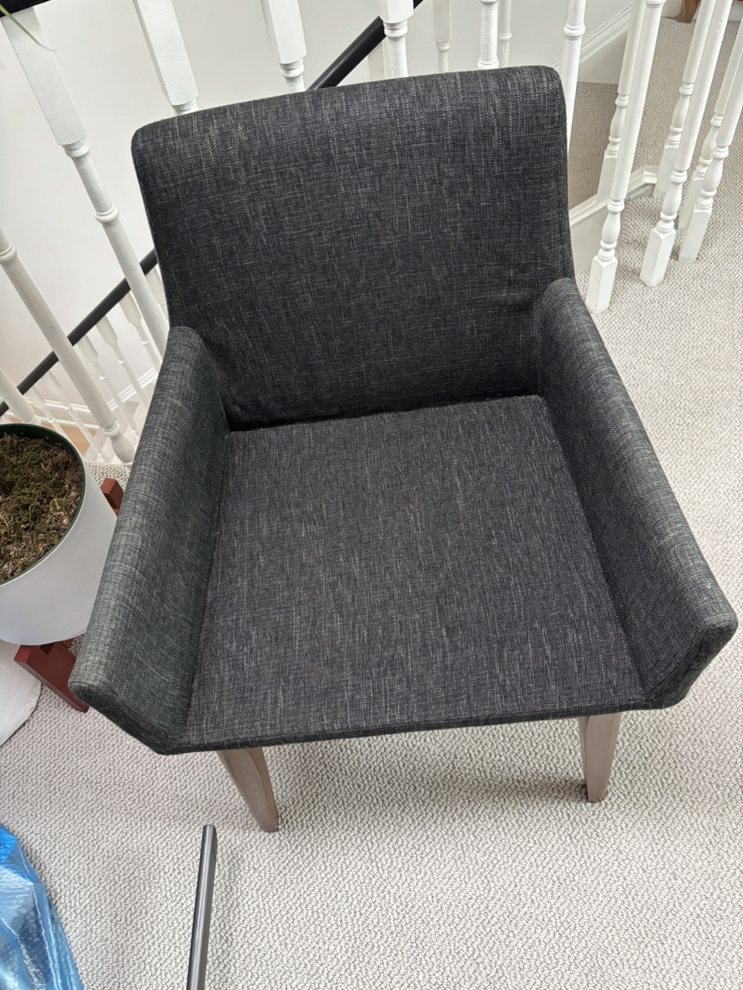 Dark Grey Armchair with Wooden Legs - photo 2