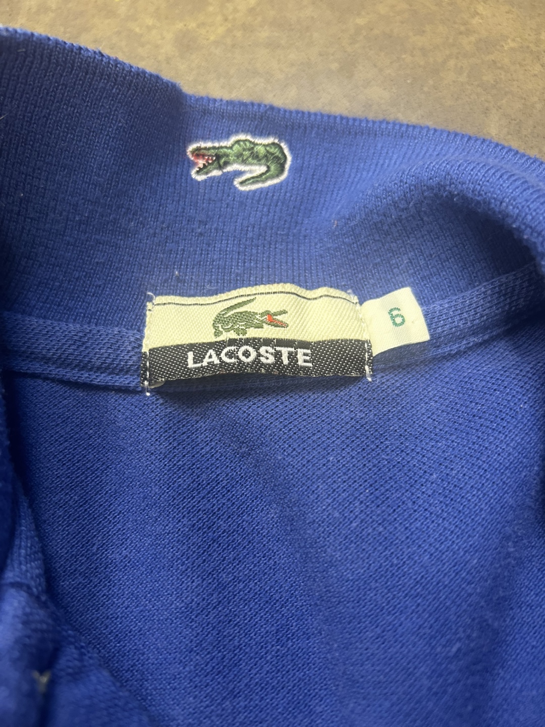 Lacoste Boys' Size 6 Long-Sleeve Polo Shirt - Royal Blue - photo 3