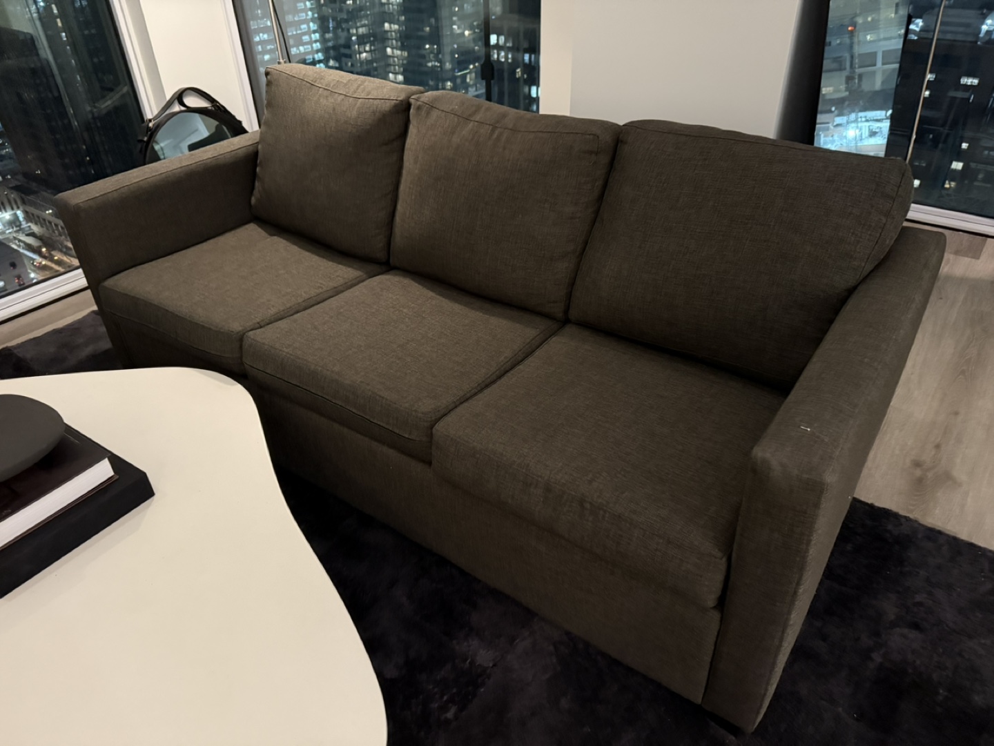 Dark Grey Sofa Queen Bed