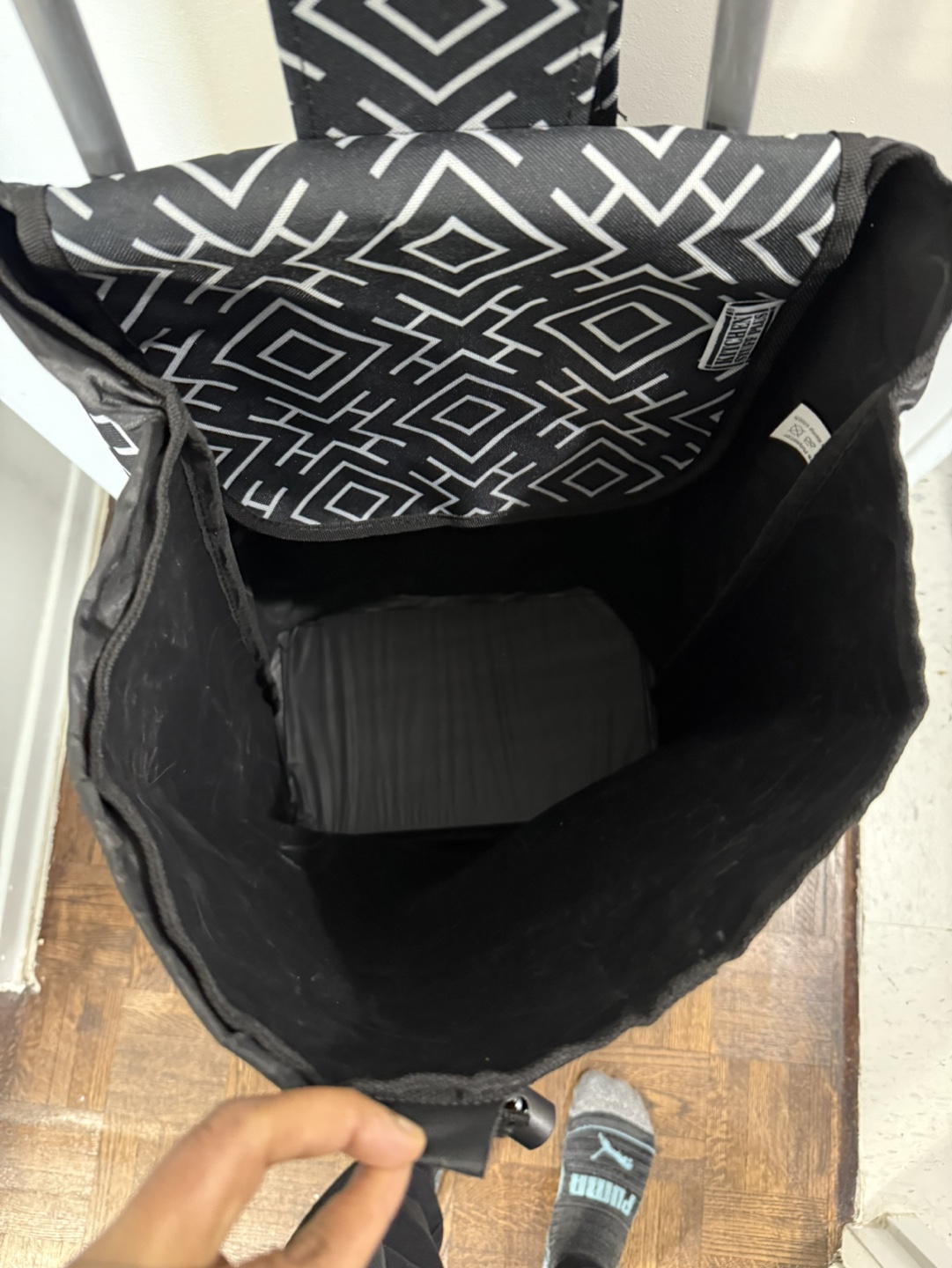 Foldable Shopping Cart with Geometric Pattern - photo 3