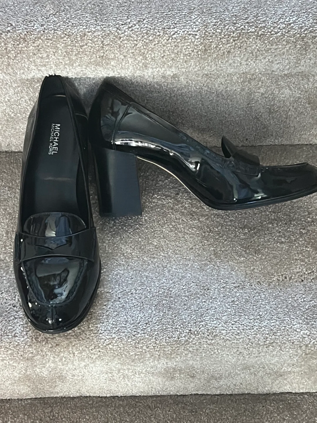 Michael Kors Black Patent Leather Loafers image indicator(2)