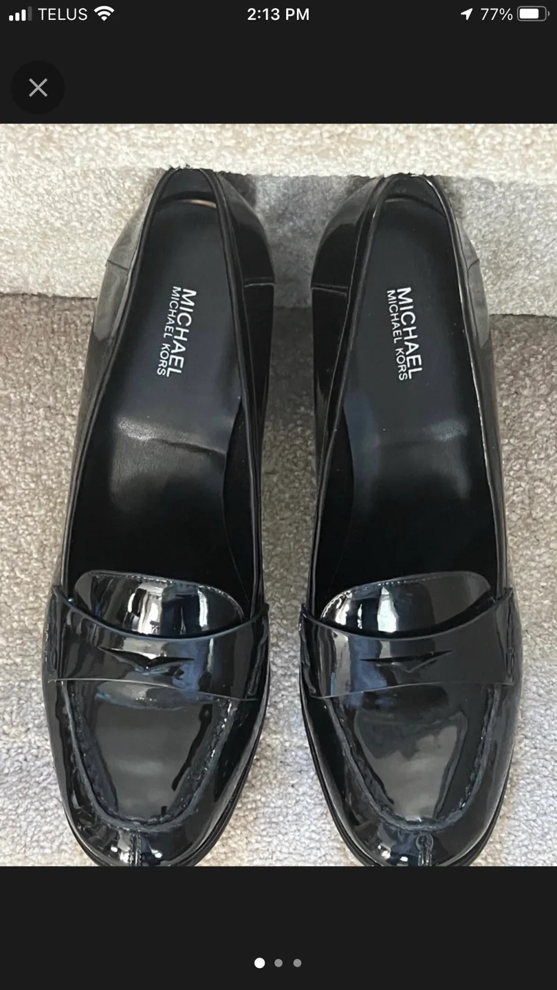Michael Kors Black Patent Leather Loafers image indicator(3)