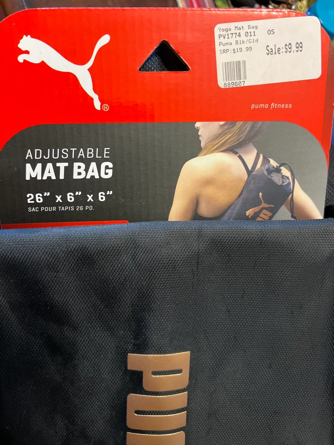 Puma Black Backpack with Rose Gold Logo image indicator(5)