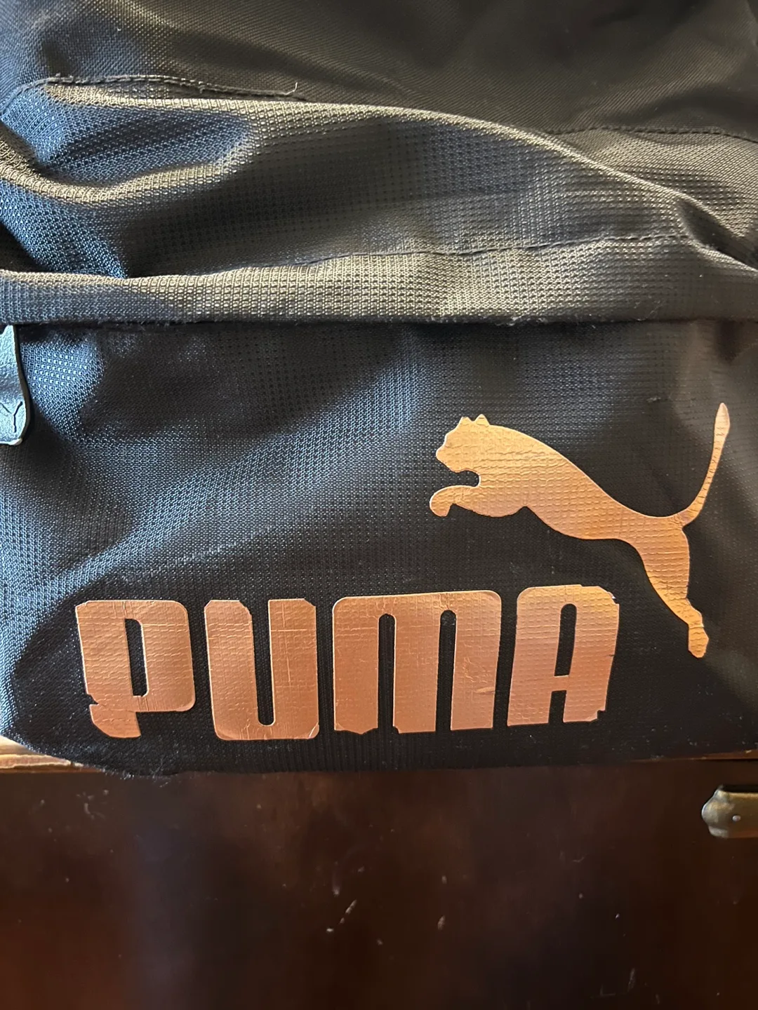 Puma Black Backpack with Rose Gold Logo image indicator(3)