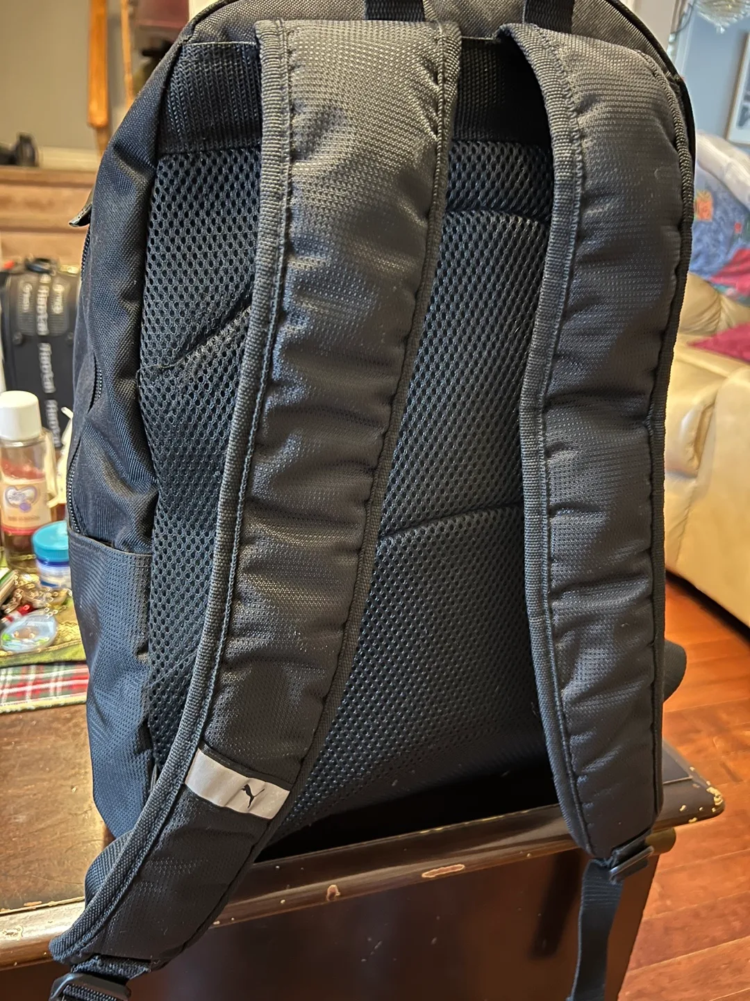 Puma Black Backpack with Rose Gold Logo image indicator(4)